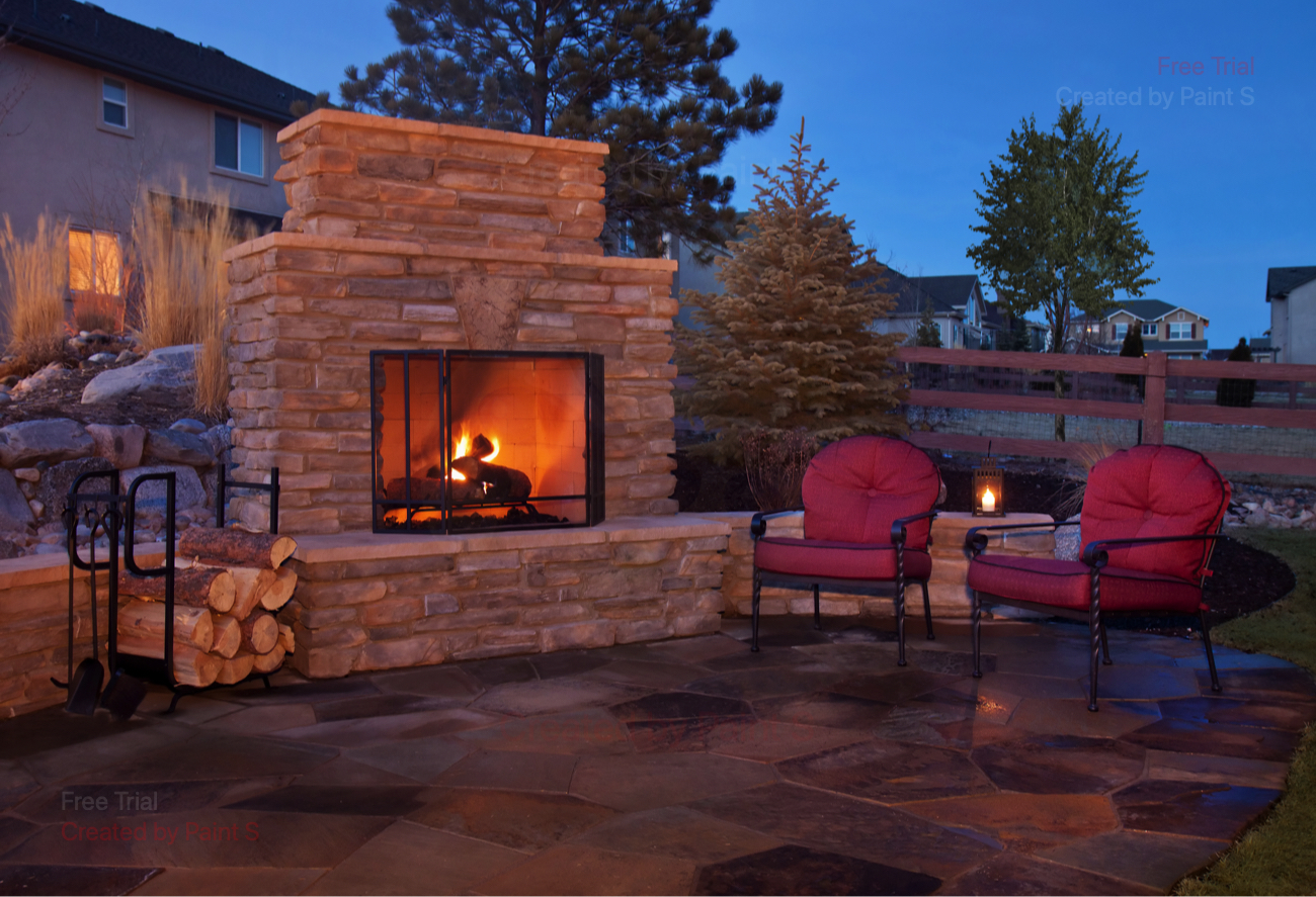 Fireplace stone rock faux brick ourhumbleabodeblog article